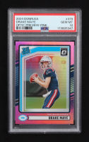 Drake Maye 2024 Donruss Optic Rated Rookies Preview Pink #379 RC (PSA 10) at PristineAuction.com
