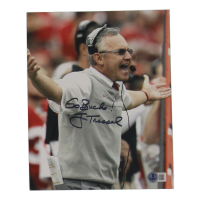 Jim Tressel Signed Ohio State Buckeyes 8x10 Photo Inscribed "Go Bucks!" (Beckett) at PristineAuction.com