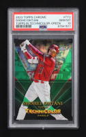 Shohei Ohtani 2023 Topps Chrome Topps In Technicolor Green Refractors #TT2 #67/99 (PSA 10) at PristineAuction.com