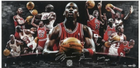 Michael Jordan Signed LE Bulls "Hall of Fame Collage" Collage 18x36 Photo Inscribed "HOF 2009" (UDA) at PristineAuction.com