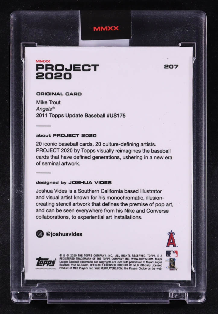 Mike Trout 2020 Topps Project 2020 #207 / Joshua Vides at PristineAuction.com Mike Trout 2020 Topps Project 2020 #207 / Joshua Vides at PristineAuction.com