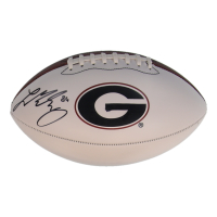 Ladd McConkey Signed Georgia Bulldogs Logo Football (Beckett) at PristineAuction.com
