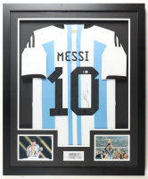 Lionel Messi Signed Custom Framed Jersey Display (Beckett) at PristineAuction.com