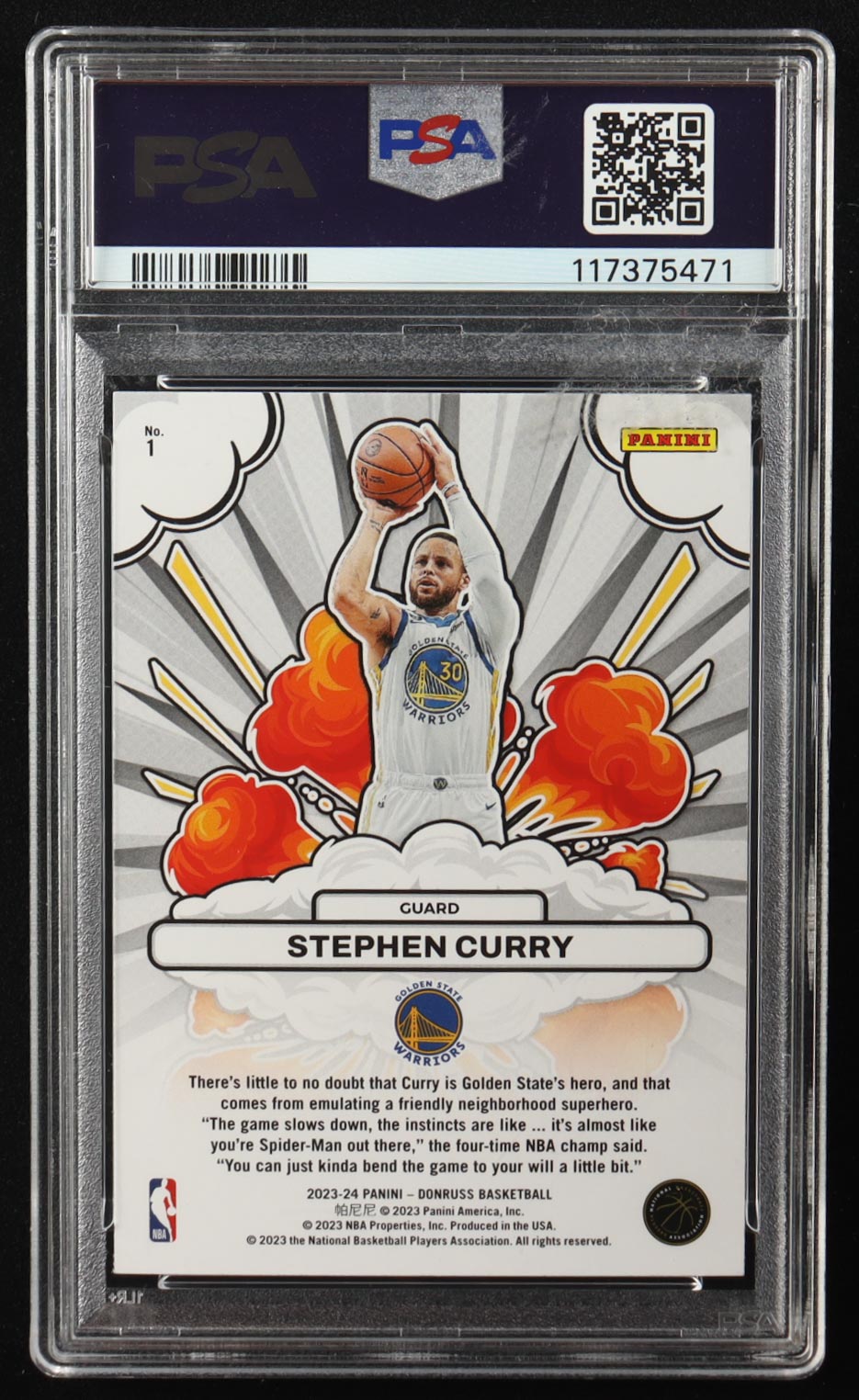 Stephen Curry 2023-24 Donruss Bomb Squad #1 (PSA 10) at PristineAuction.com Stephen Curry 2023-24 Donruss Bomb Squad #1 (PSA 10) at PristineAuction.com