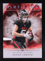 Drake London 2024 Panini Origins Silver #56 #15/75 at PristineAuction.com