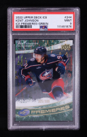 Kent Johnson 2022 Upper Deck Ice Premieres Green #244 RC #325/599 (PSA 9) at PristineAuction.com