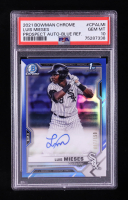 Luis Mieses 2021 Bowman Chrome Prospect Auto Blue Refractor #BMA-BA RC #087/150 (PSA 10) at PristineAuction.com