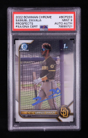Samuel Zavala Signed 2022 Bowman Chrome Prospects #BCP-203 RC (PSA 9 | Autograph Graded PSA) at PristineAuction.com