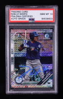 Noelvi Marte Signed 2018 Bowman Chrome Prospects Mojo Refractor #BCP-97 RC (PSA | Autograph Graded PSA 10) at PristineAuction.com