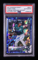 Harry Ford Signed 2021 Bowman Draft Chrome Sapphire Edition #BDC-1 RC (PSA) at PristineAuction.com