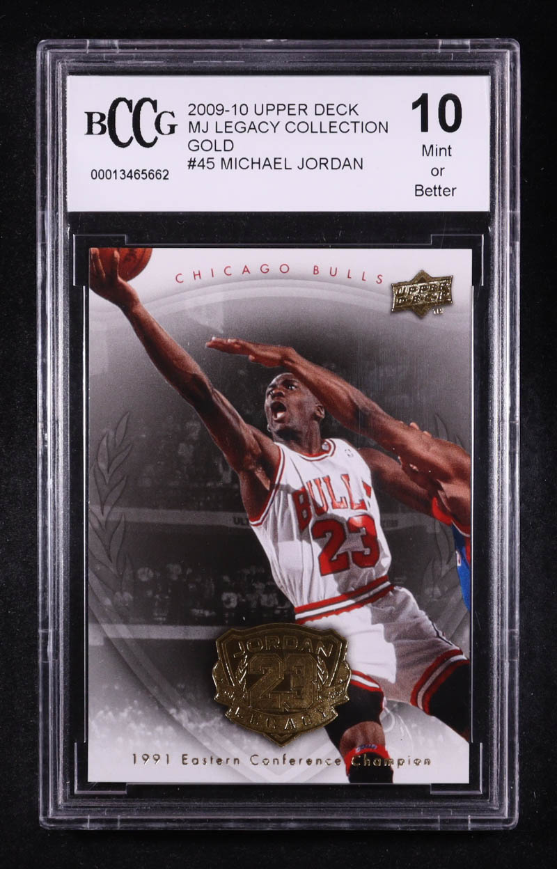 Michael Jordan 2009-10 Upper Deck Michael Jordan Legacy Collection Gold #45 (BCCG 10) at PristineAuction.com Michael Jordan 2009-10 Upper Deck Michael Jordan Legacy Collection Gold #45 (BCCG 10) at PristineAuction.com