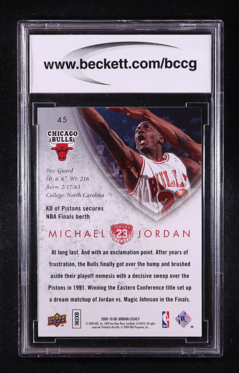 Michael Jordan 2009-10 Upper Deck Michael Jordan Legacy Collection Gold #45 (BCCG 10) at PristineAuction.com Michael Jordan 2009-10 Upper Deck Michael Jordan Legacy Collection Gold #45 (BCCG 10) at PristineAuction.com
