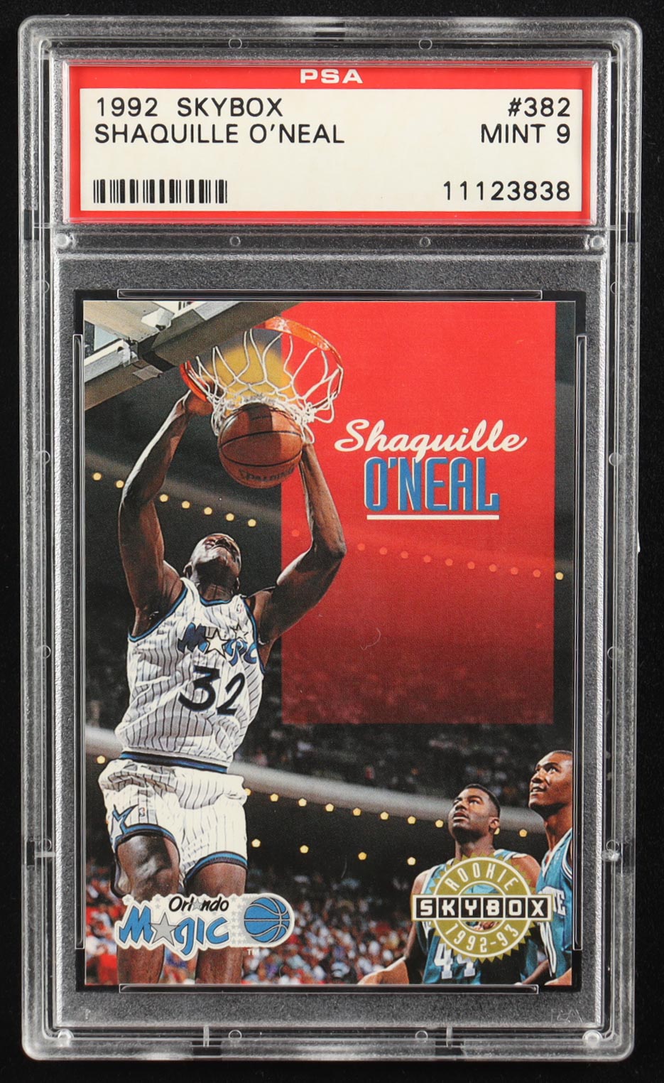 Shaquille O'Neal 1992-93 SkyBox #382 SP RC (PSA 9) at PristineAuction.com Shaquille O'Neal 1992-93 SkyBox #382 SP RC (PSA 9) at PristineAuction.com