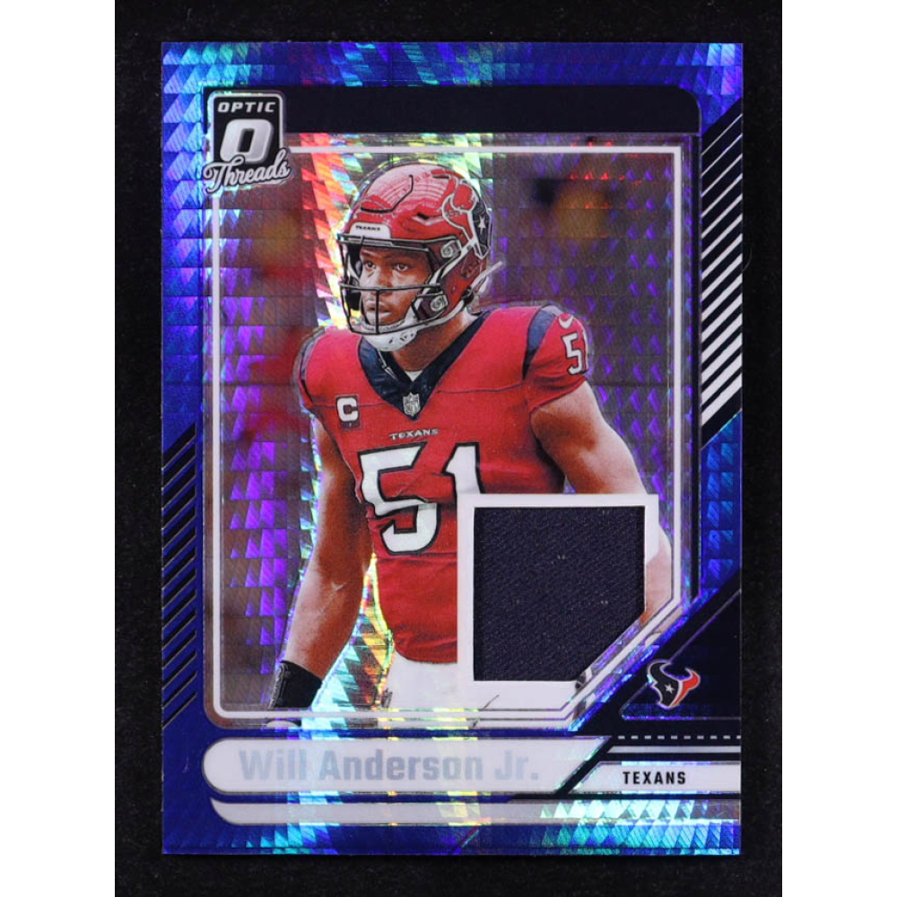 Will Anderson Jr. 2024 Donruss Optic Donruss Threads Blue Hyper #6 at PristineAuction.com