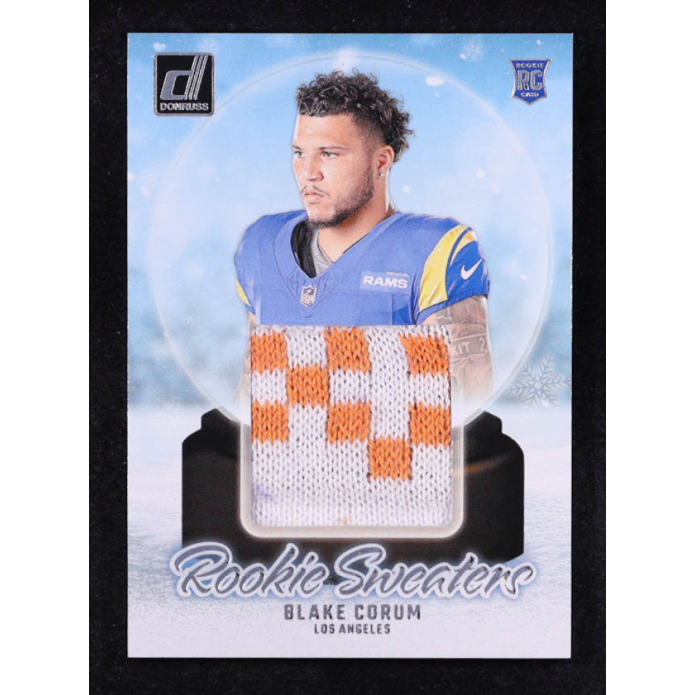 Blake Corum 2024 Donruss Rookie Holiday Sweater #25 RC at PristineAuction.com