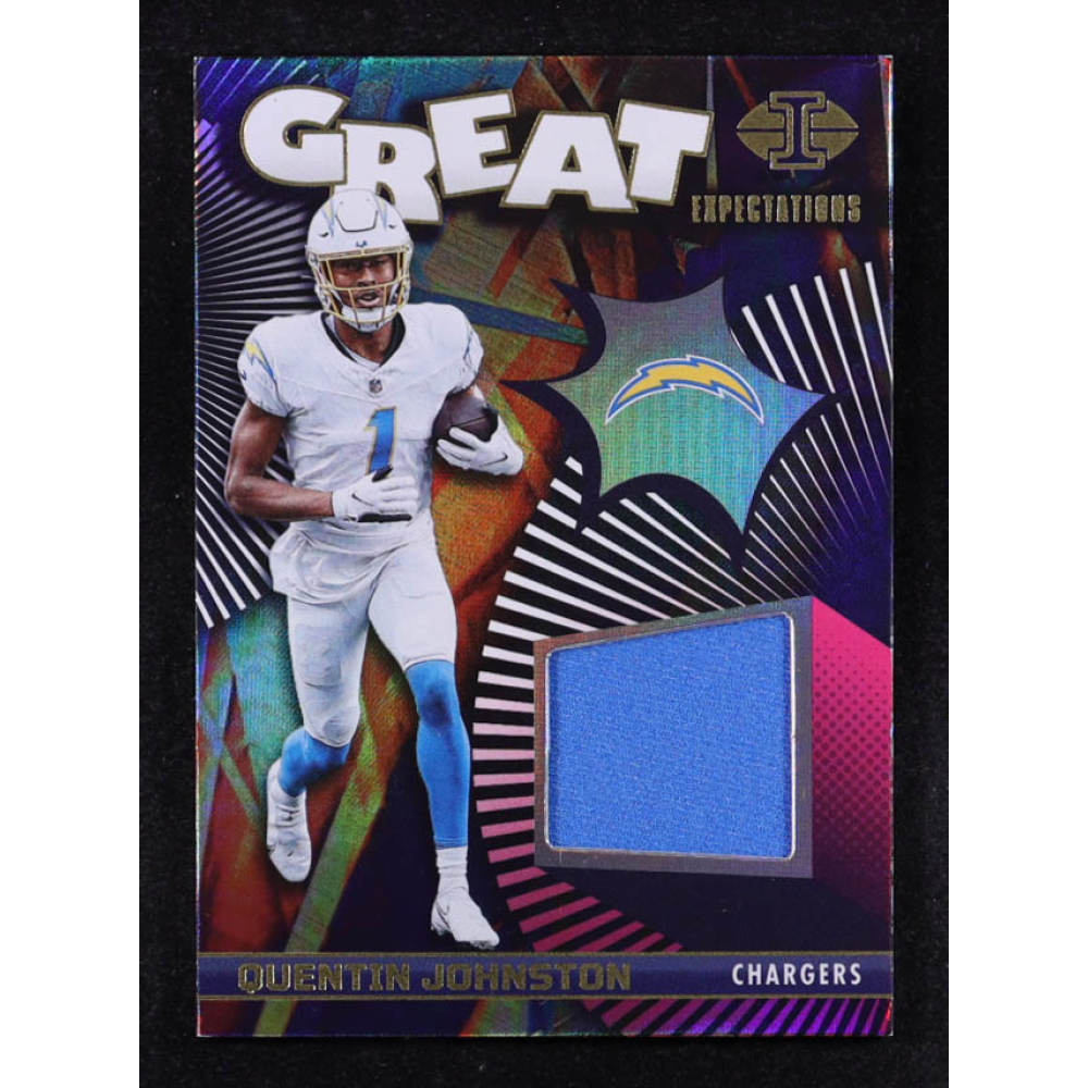 Quentin Johnston 2024 Panini Illusions Great Expectations Jerseys #75 at PristineAuction.com