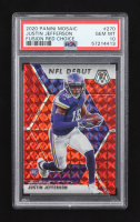 Justin Jefferson 2020 Panini Mosaic Mosaic Choice Fusion Red #270 #06/80 DEB RC (PSA 10) at PristineAuction.com