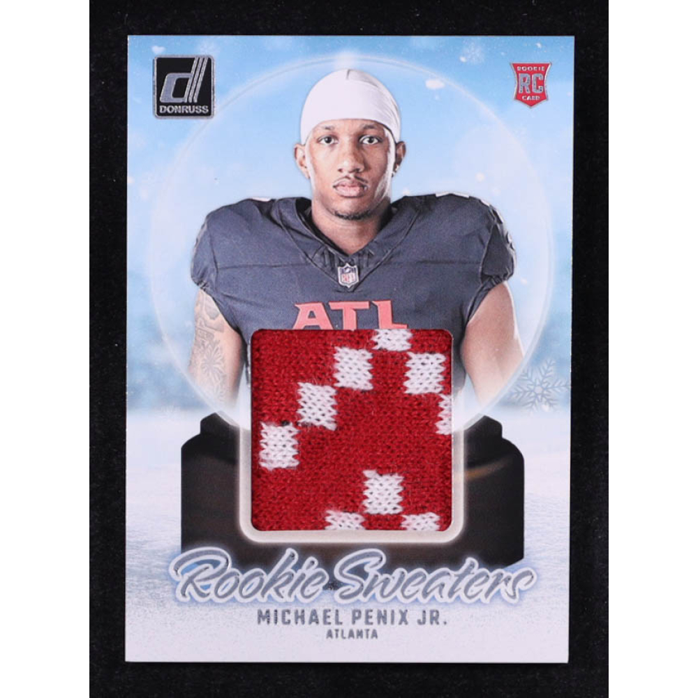 Michael Penix Jr. 2024 Donruss Rookie Holiday Sweater #3 RC at PristineAuction.com