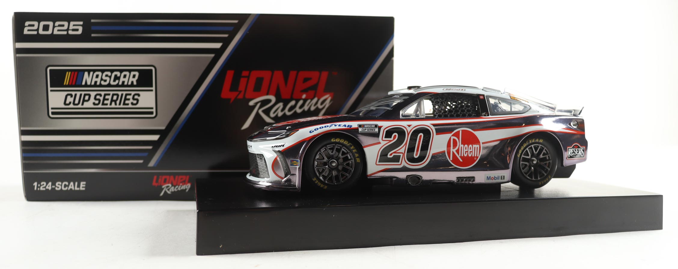 Christopher Bell Signed 2025 #20 Rheem Camry Color Chrome | 1:24 Diecast Car (Bell) at PristineAuction.com Christopher Bell Signed 2025 #20 Rheem Camry Color Chrome | 1:24 Diecast Car (Bell) at PristineAuction.com