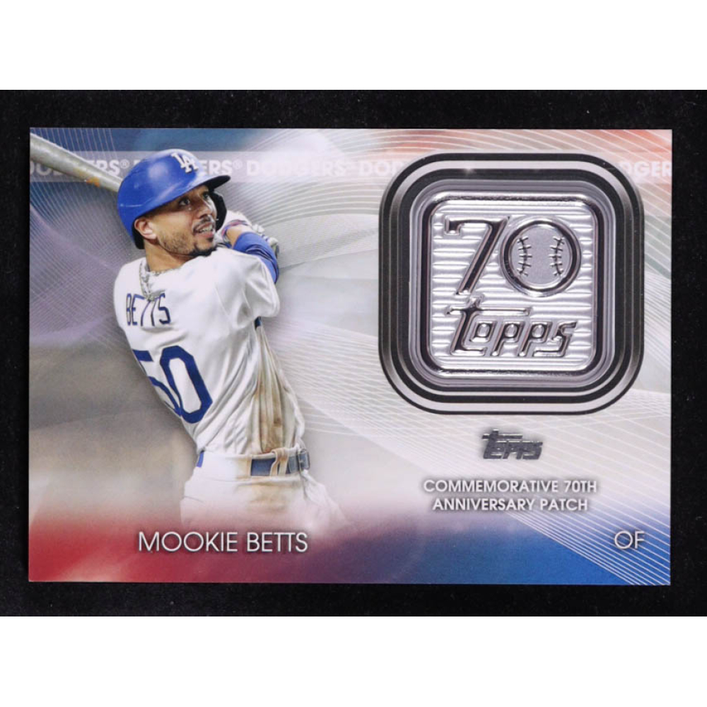 Mookie Betts 2021 Topps 70th Anniversary Commemorative Logo Patches S2 #T70PMB at PristineAuction.com