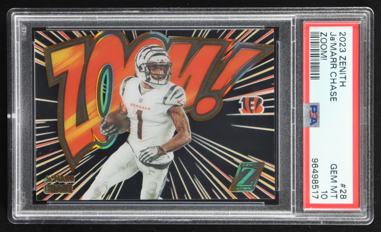 Ja'Marr Chase 2023 Zenith Zoom! #28 (PSA 10) at PristineAuction.com Ja'Marr Chase 2023 Zenith Zoom! #28 (PSA 10) at PristineAuction.com
