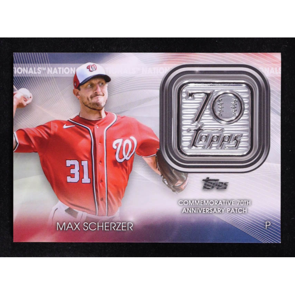 Max Scherzer 2021 Topps Update 70th Anniversary Logo Patches #T70PMS at PristineAuction.com