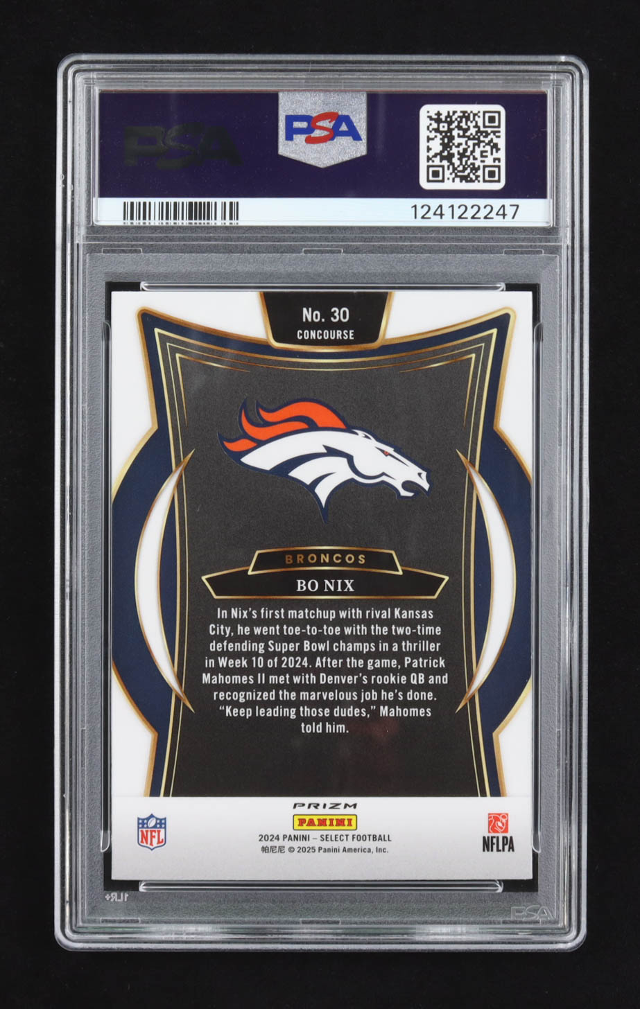 Bo Nix 2024 Select Prizm Green and Yellow Shock #30 RC (PSA 10) at PristineAuction.com Bo Nix 2024 Select Prizm Green and Yellow Shock #30 RC (PSA 10) at PristineAuction.com