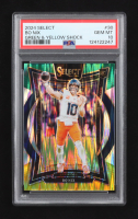 Bo Nix 2024 Select Prizm Green and Yellow Shock #30 RC (PSA 10) at PristineAuction.com