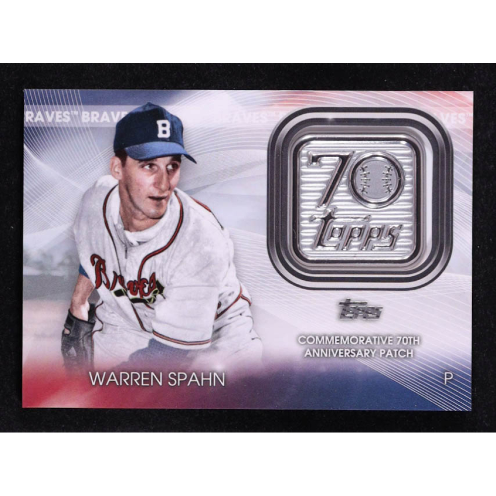 Warren Spahn 2021 Topps Update 70th Anniversary Logo Patches #T70PWS at PristineAuction.com