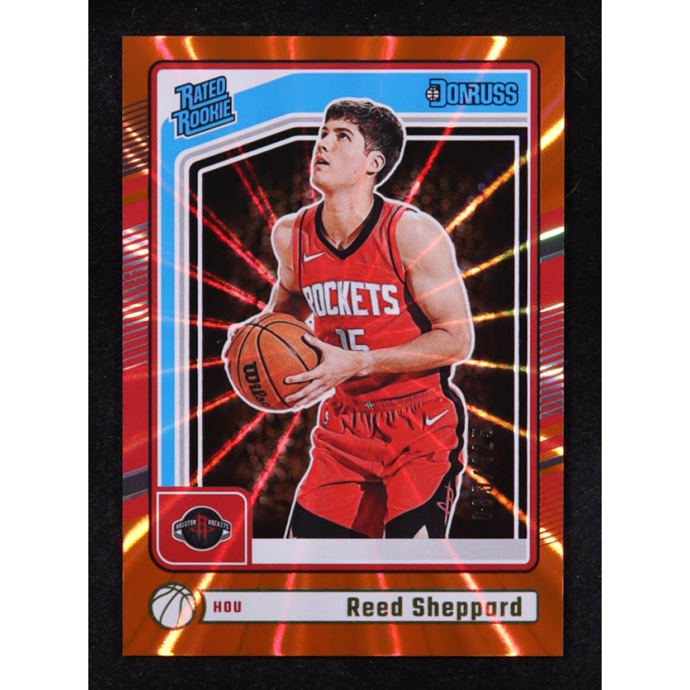 Reed Sheppard 2024-25 Donruss Holo Orange Laser #202 #083/125 RR RC at PristineAuction.com