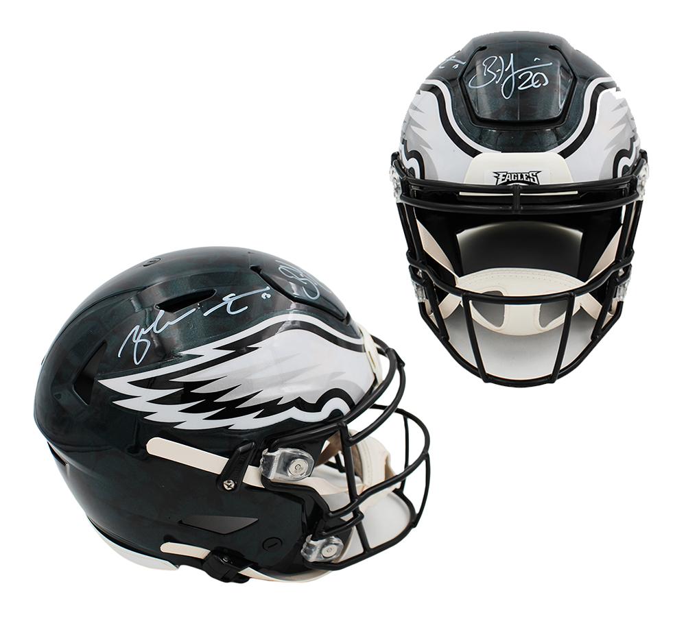 Brian Dawkins & Zach Ertz Signed Eagles Full-Size Authentic On-Field Custom Speedflex Helmet (Radtke) at PristineAuction.com Brian Dawkins & Zach Ertz Signed Eagles Full-Size Authentic On-Field Custom Speedflex Helmet (Radtke) at PristineAuction.com