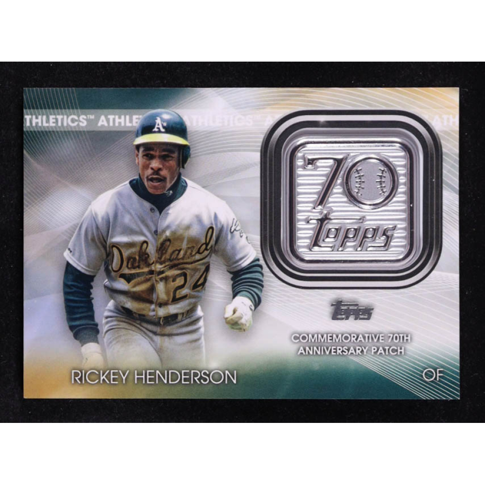 Rickey Henderson 2021 Topps 70th Anniversary Commemorative Logo Patches #T70PRH at PristineAuction.com