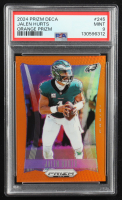 Jalen Hurts 2024 Panini Prizm Deca Prizms Orange #245 #47/49 (PSA 9) at PristineAuction.com