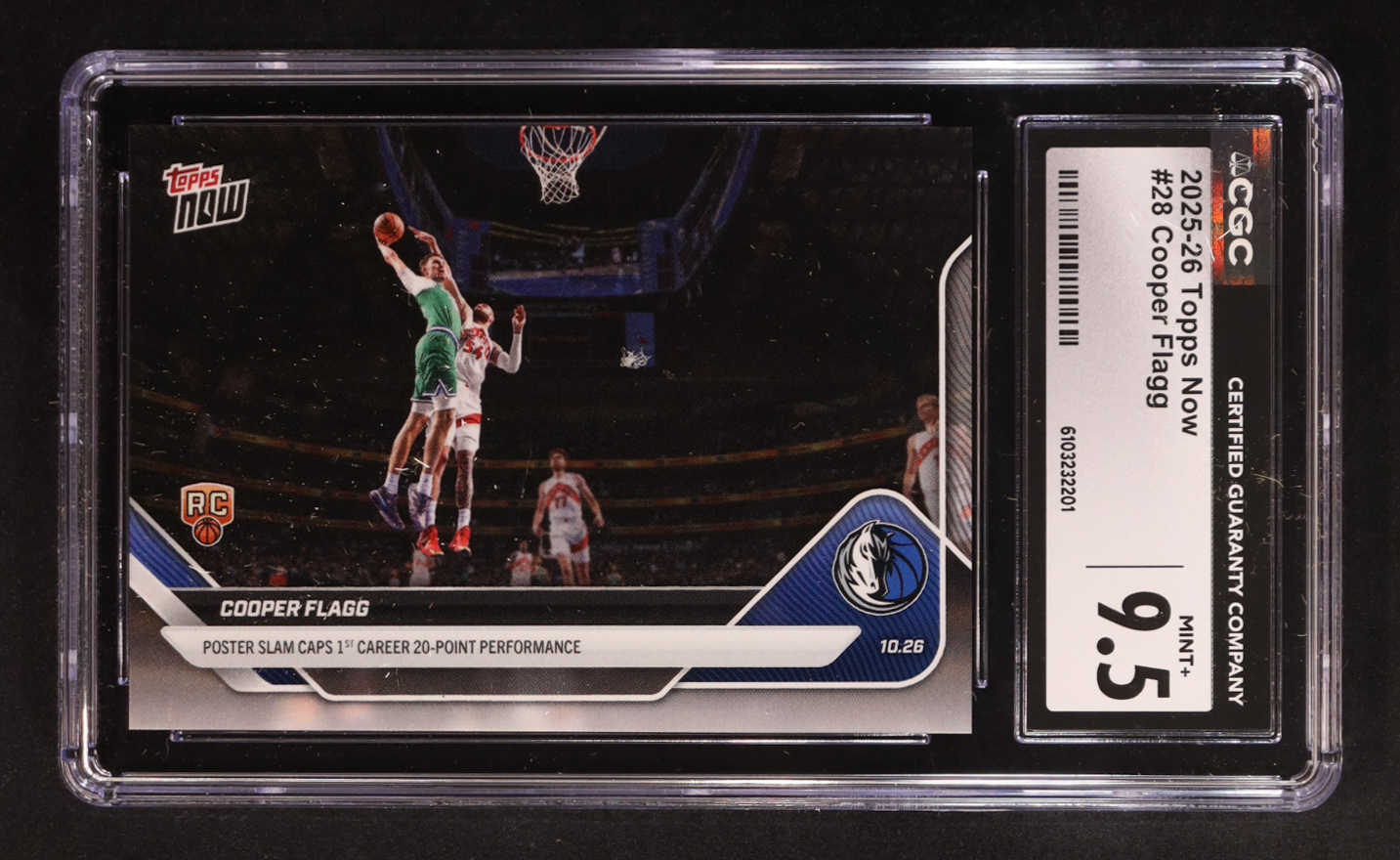 Cooper Flagg 2025-26 Topps Now #28 RC (CGC 9.5) at PristineAuction.com Cooper Flagg 2025-26 Topps Now #28 RC (CGC 9.5) at PristineAuction.com
