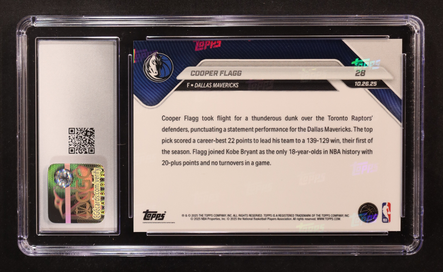 Cooper Flagg 2025-26 Topps Now #28 RC (CGC 9.5) at PristineAuction.com Cooper Flagg 2025-26 Topps Now #28 RC (CGC 9.5) at PristineAuction.com