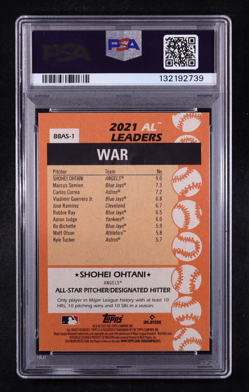 Shohei Ohtani 2023 Topps '88 Topps All Star #88AS1 (PSA 9) at PristineAuction.com Shohei Ohtani 2023 Topps '88 Topps All Star #88AS1 (PSA 9) at PristineAuction.com