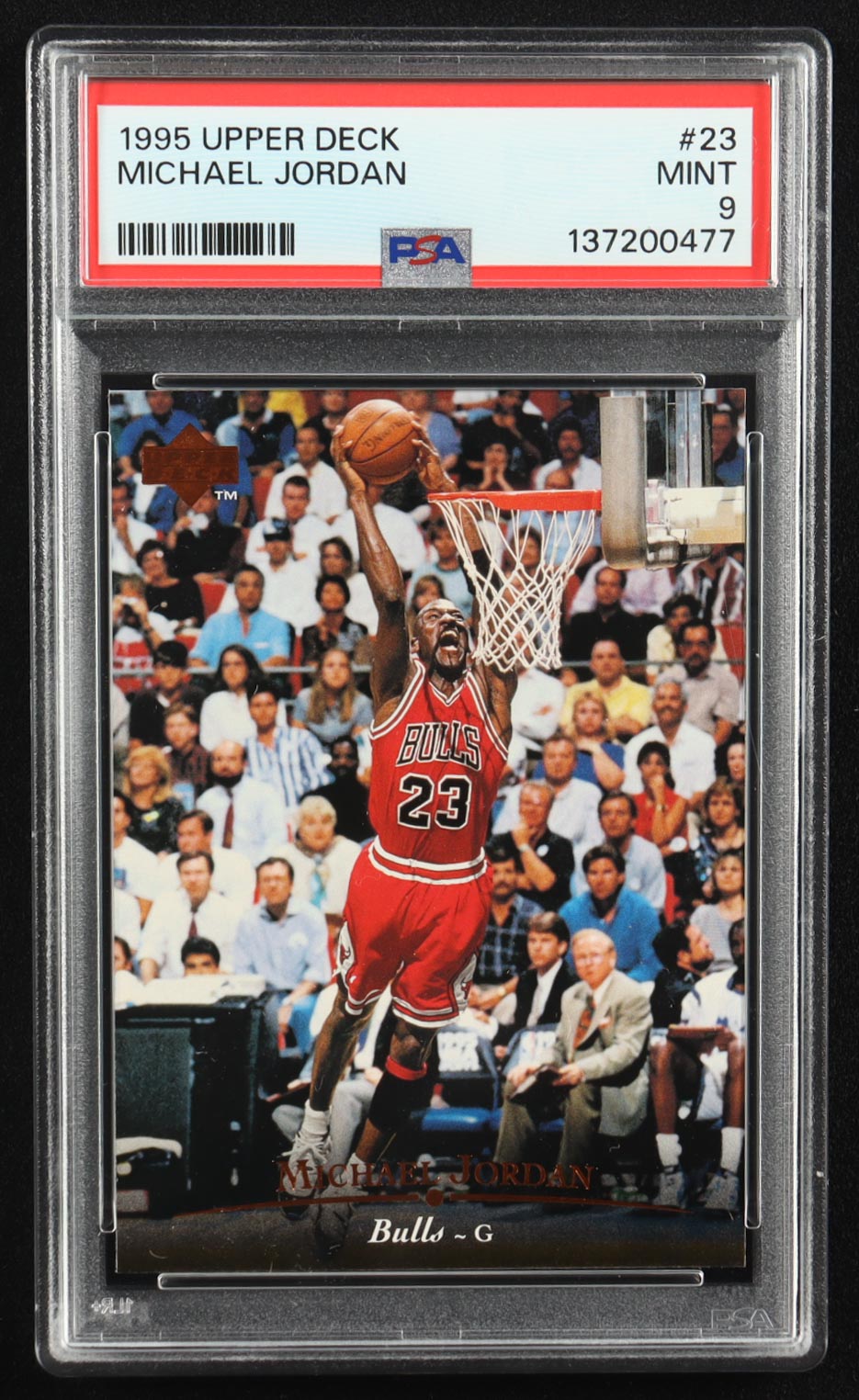 Michael Jordan 1995-96 Upper Deck #23 (PSA 9) at PristineAuction.com Michael Jordan 1995-96 Upper Deck #23 (PSA 9) at PristineAuction.com