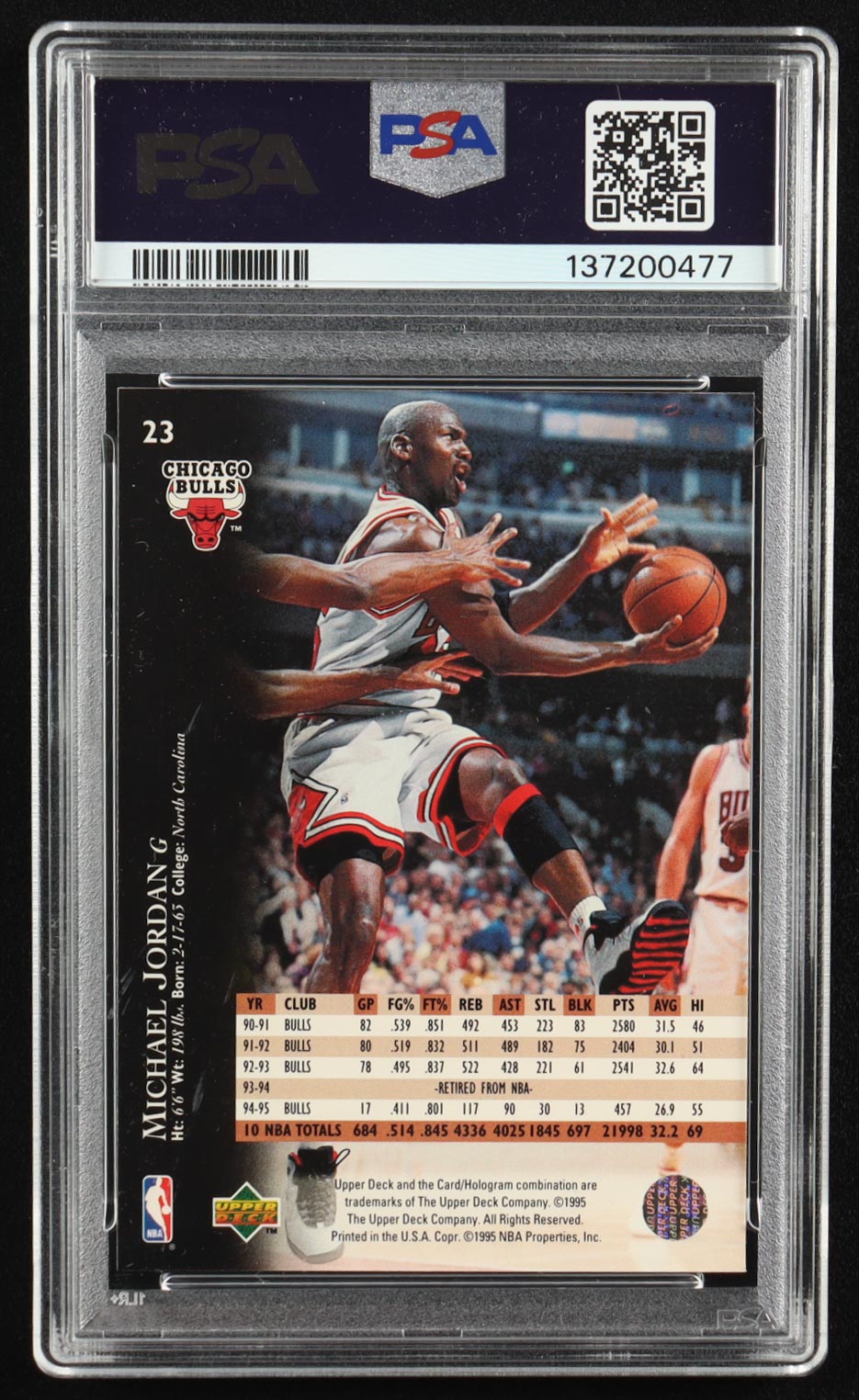 Michael Jordan 1995-96 Upper Deck #23 (PSA 9) at PristineAuction.com Michael Jordan 1995-96 Upper Deck #23 (PSA 9) at PristineAuction.com
