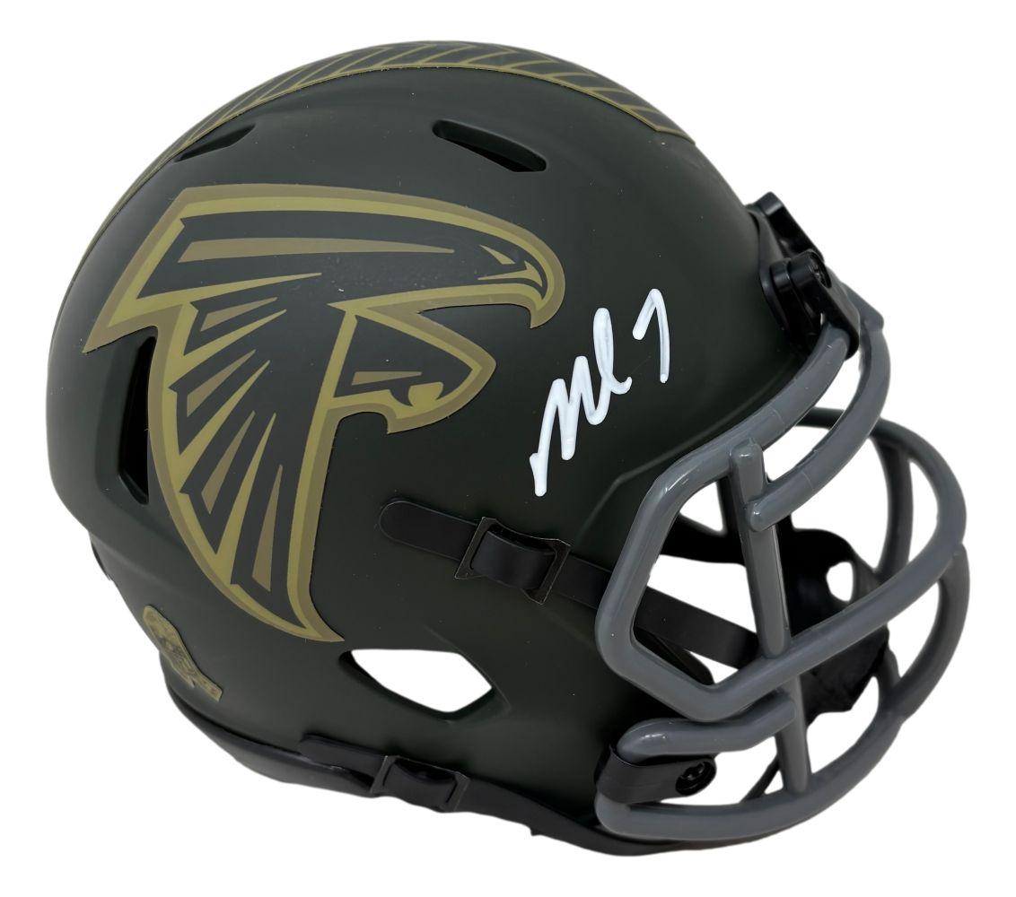 Michael Vick Signed Falcons Salute To Service Alternate Speed Mini Helmet (Beckett) at PristineAuction.com Michael Vick Signed Falcons Salute To Service Alternate Speed Mini Helmet (Beckett) at PristineAuction.com