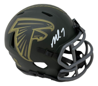 Michael Vick Signed Falcons Salute To Service Alternate Speed Mini Helmet (Beckett) at PristineAuction.com