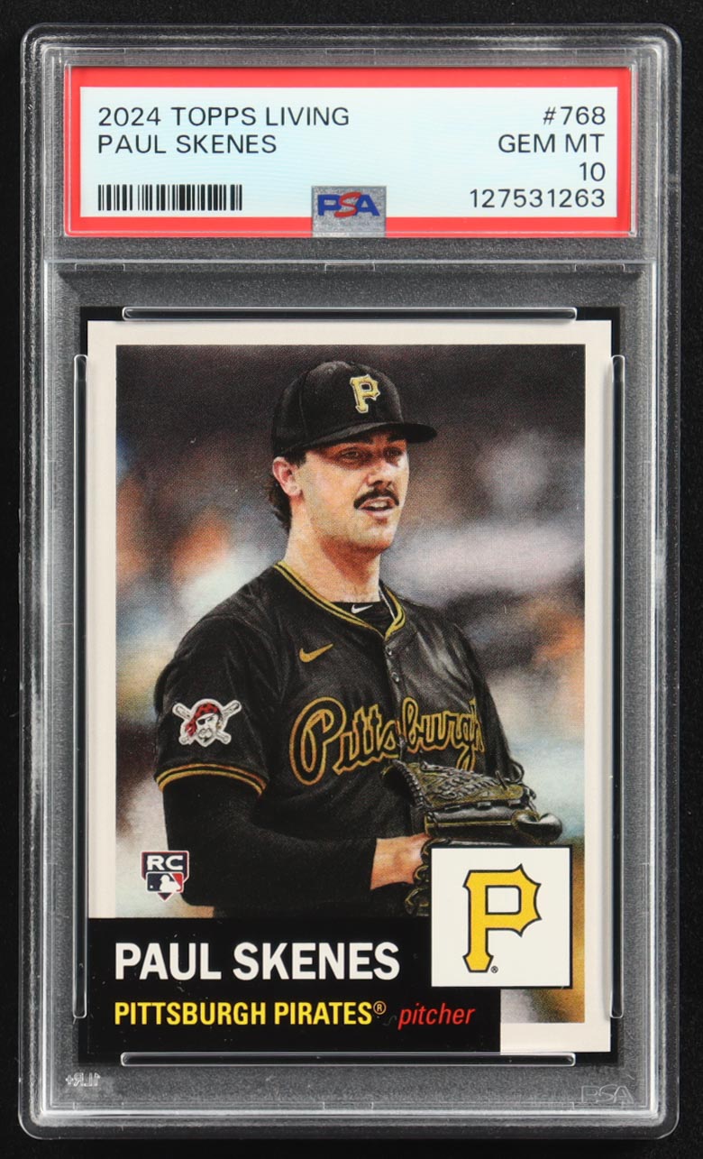 Paul Skenes 2024 Topps Living #768 RC (PSA 10) at PristineAuction.com Paul Skenes 2024 Topps Living #768 RC (PSA 10) at PristineAuction.com