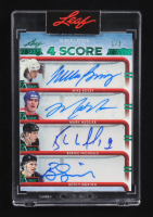 Mike Bossy / Mark Messier / Bernie Nicholls / Butch Goring 2021 Leaf Superlative Collection 4 Score Emerald Quad Auto #4S-05 #1/3 at PristineAuction.com