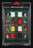 Larry Robinson / Luc Robitaille / Patrick Roy / Joe Sakic / Borje Salming / Denis Savard / Serge Savard / Teemu Selanne 2021 Leaf Superlative Collection The 100 Greatest Of All Time Emerald Patch Auto #GOAT-11 #3/4 at PristineAuction.com