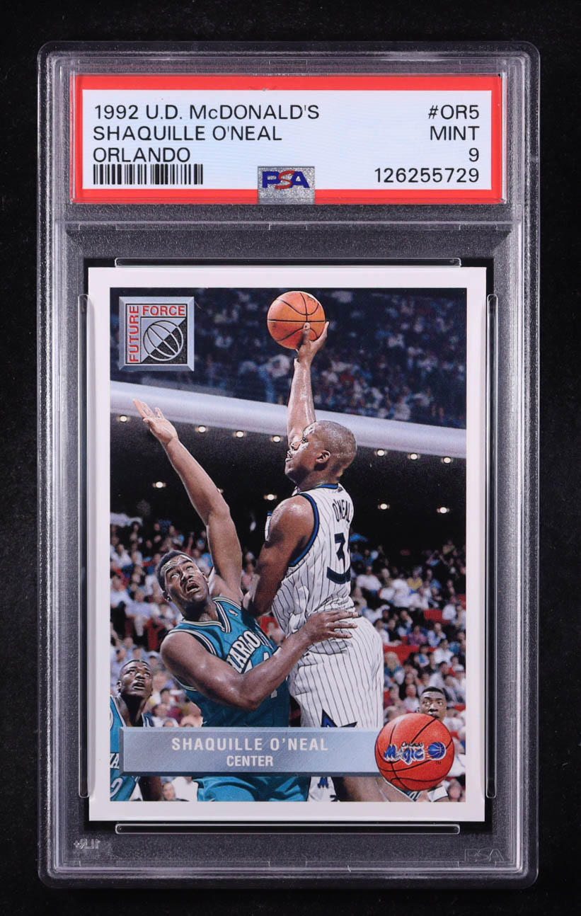Shaquille O'Neal 1992-93 Upper Deck McDonald's #OR5 RC (PSA 9) at PristineAuction.com Shaquille O'Neal 1992-93 Upper Deck McDonald's #OR5 RC (PSA 9) at PristineAuction.com