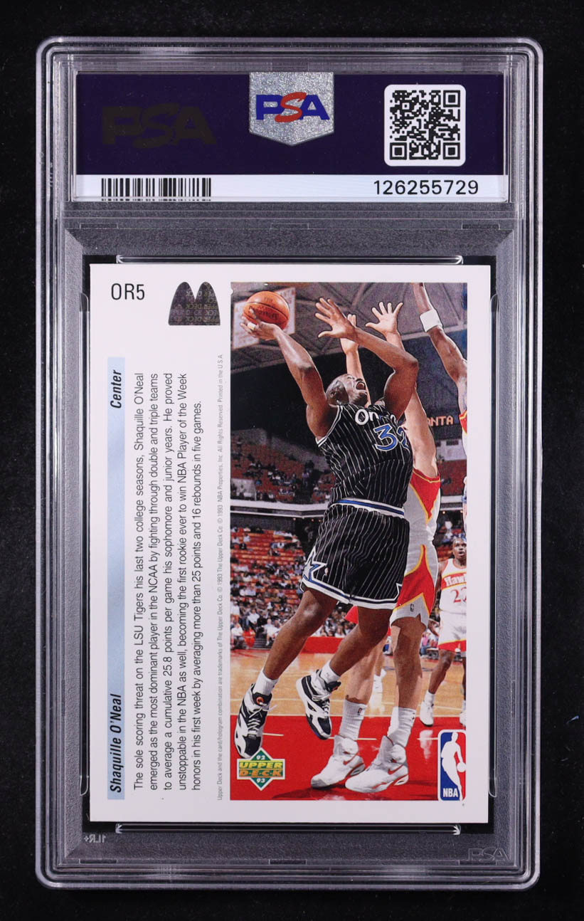 Shaquille O'Neal 1992-93 Upper Deck McDonald's #OR5 RC (PSA 9) at PristineAuction.com Shaquille O'Neal 1992-93 Upper Deck McDonald's #OR5 RC (PSA 9) at PristineAuction.com