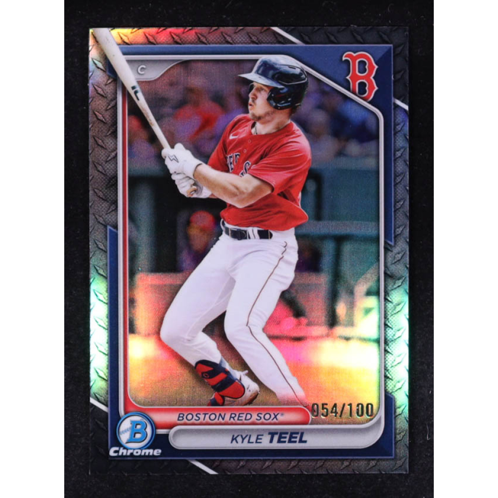 Kyle Teel 2024 Bowman Chrome Draft Steel Metal Refractors #BDC162 #054/100 RC at PristineAuction.com