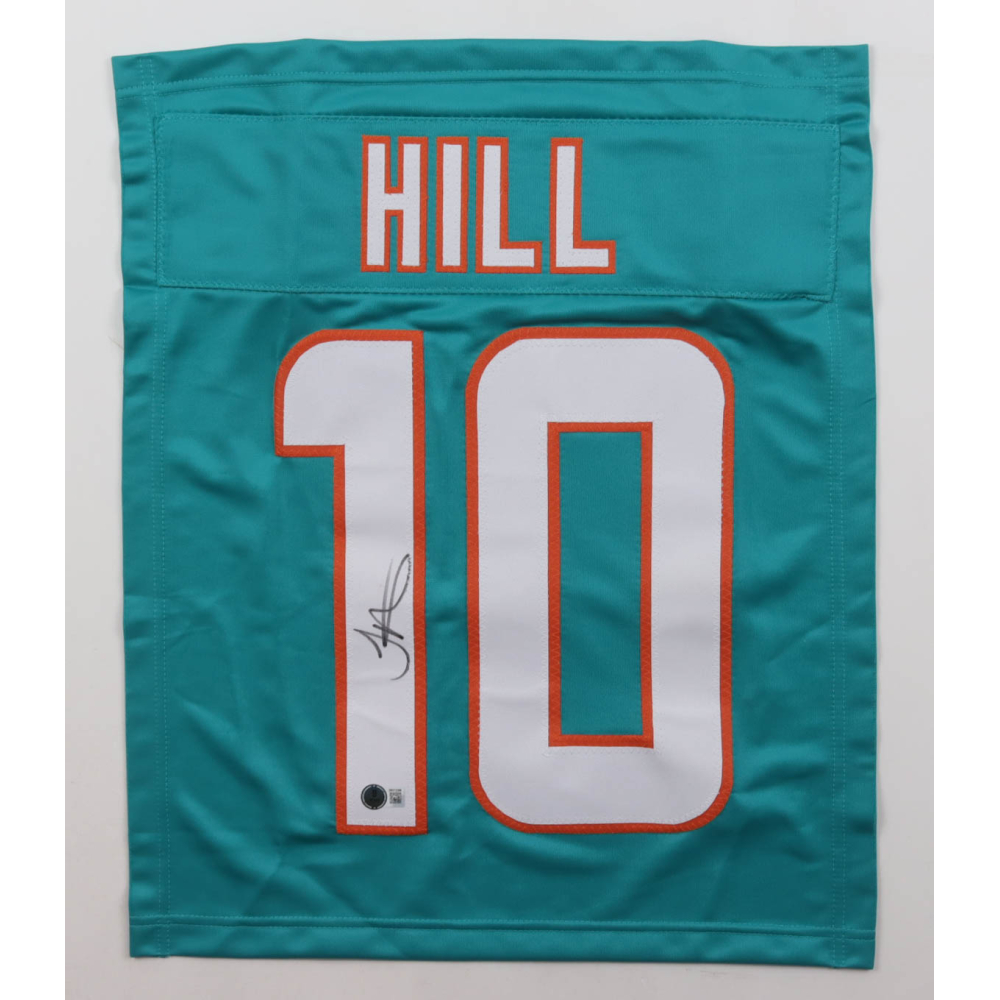 Tyreek Hill Signed #10 Jersey Swatch (Burns) at PristineAuction.com