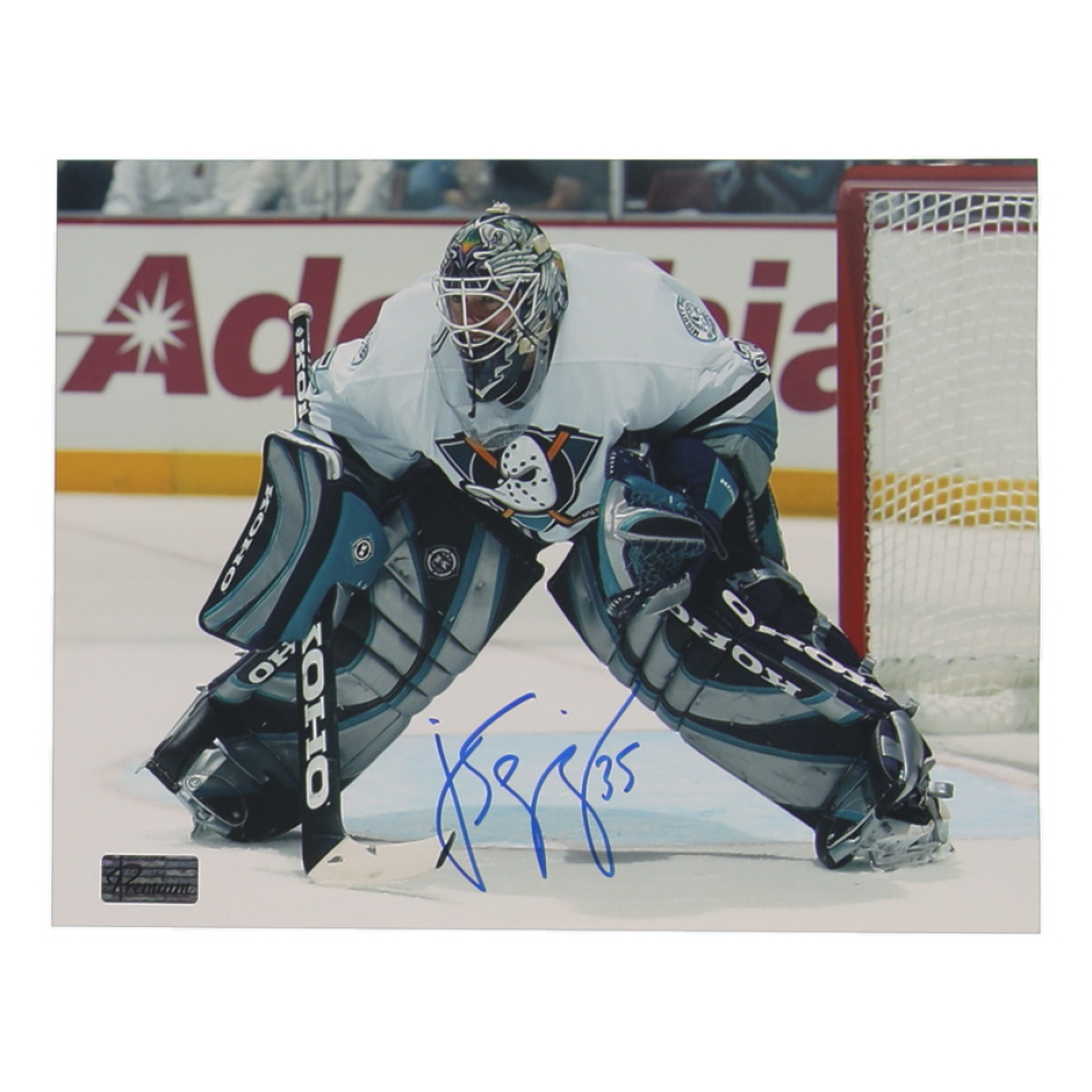 Jean-Sebastien Giguere Signed Ducks 8x10 Photo (Premium Autographs) at PristineAuction.com