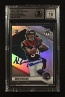 Nico Collins Signed 2021 Panini Mosaic Rookie Variations Silver #330 RC (Beckett | Auto Grade BGS 10) at PristineAuction.com