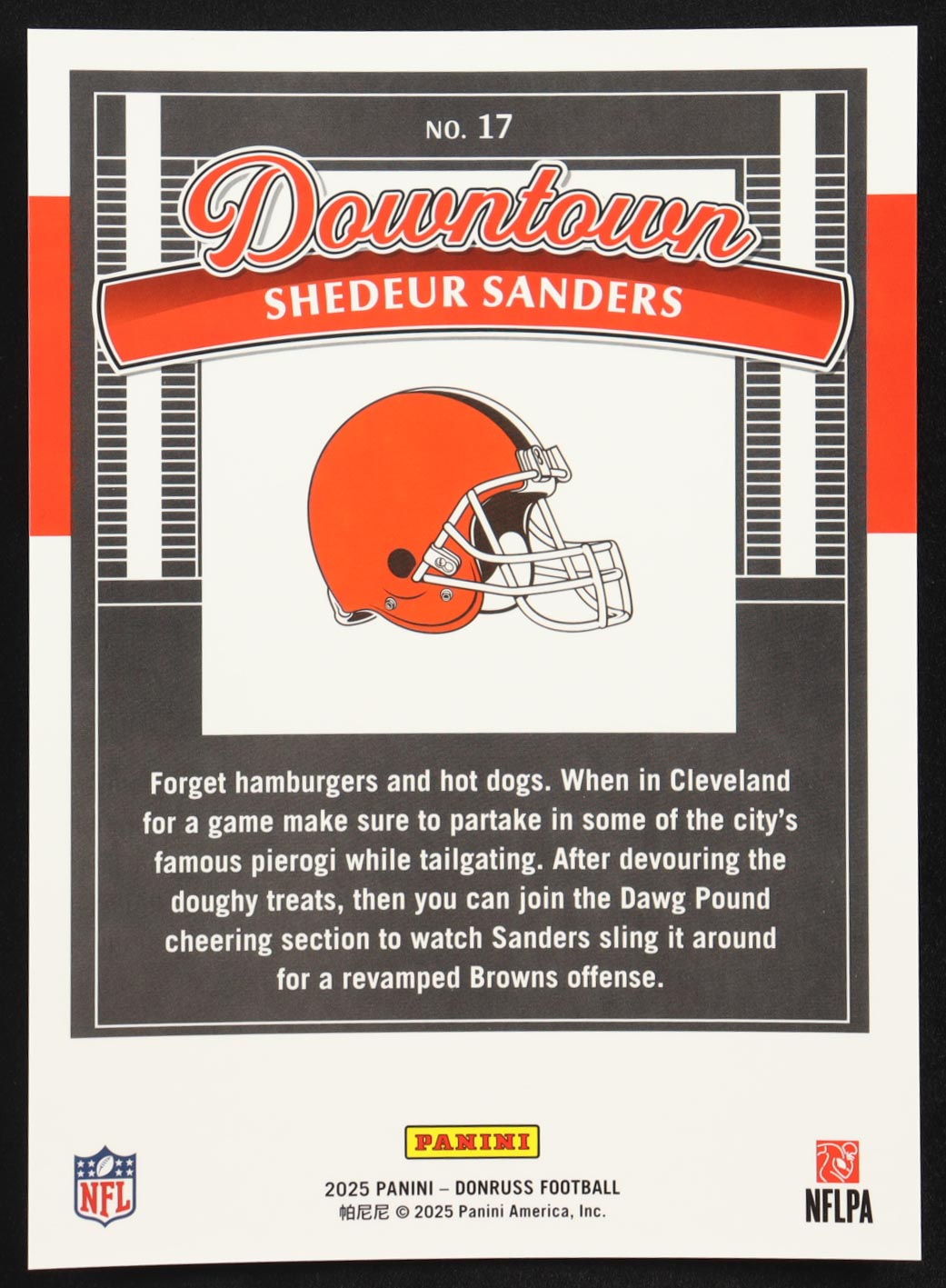 Shedeur Sanders 2025 Donruss Downtown! Oversize #17 RC at PristineAuction.com Shedeur Sanders 2025 Donruss Downtown! Oversize #17 RC at PristineAuction.com